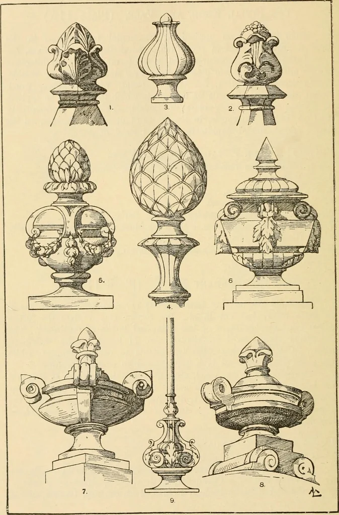 An illustration from Handbook of ornament; a grammar of art, industrial and architectural designing in all its branches, for practical as well as theoretical use, 1900, leaf 194