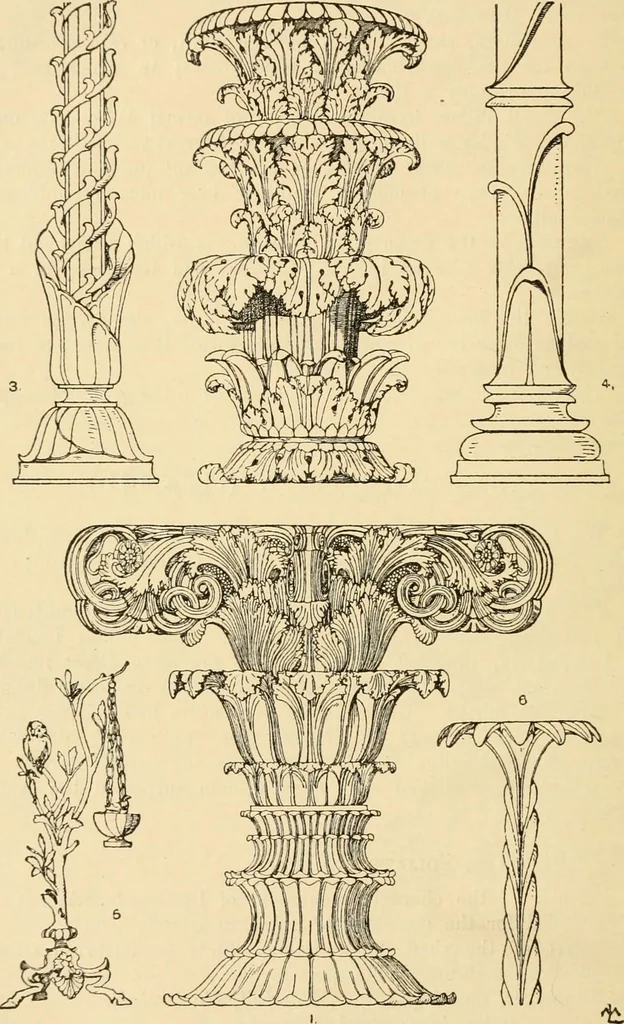 An illustration from Handbook of ornament; a grammar of art, industrial and architectural designing in all its branches, for practical as well as theoretical use, 1900, leaf 210