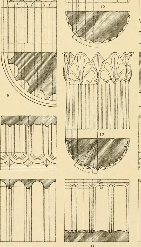 An illustration from Handbook of ornament; a grammar of art, industrial and architectural designing in all its branches, for practical as well as theoretical use, 1900, leaf 212