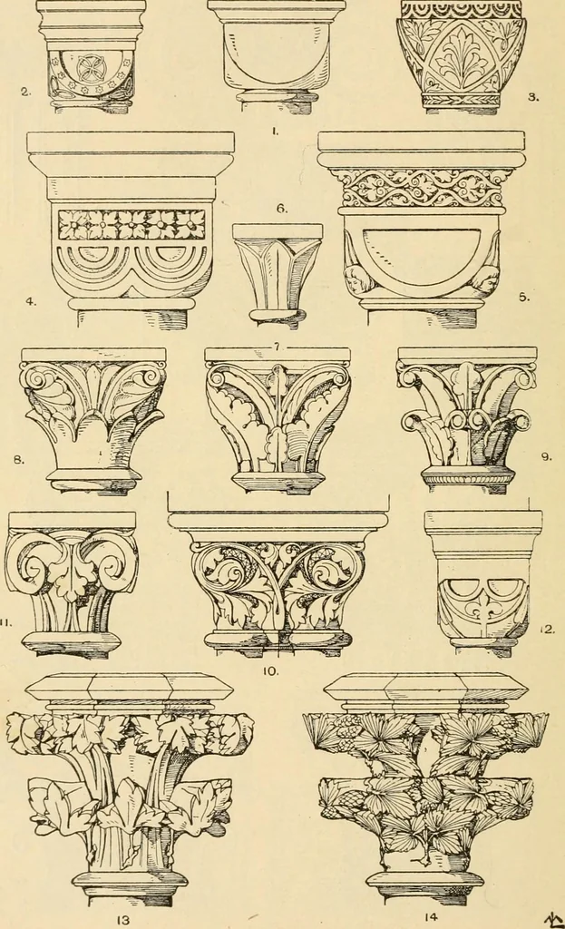 An illustration from Handbook of ornament; a grammar of art, industrial and architectural designing in all its branches, for practical as well as theoretical use, 1900, leaf 224