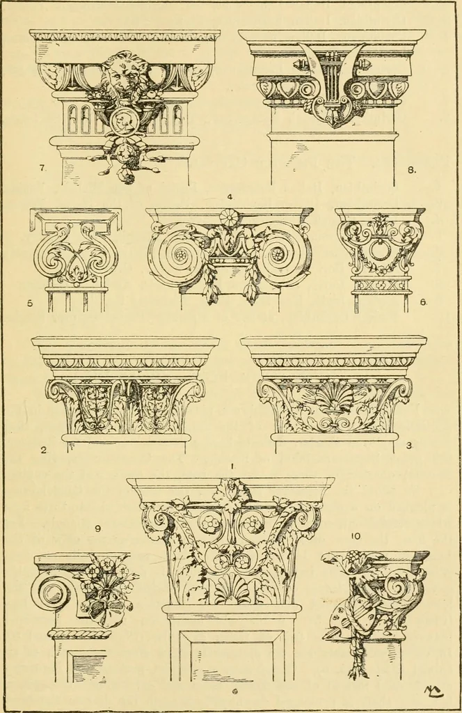 An illustration from Handbook of ornament; a grammar of art, industrial and architectural designing in all its branches, for practical as well as theoretical use, 1900, leaf 231