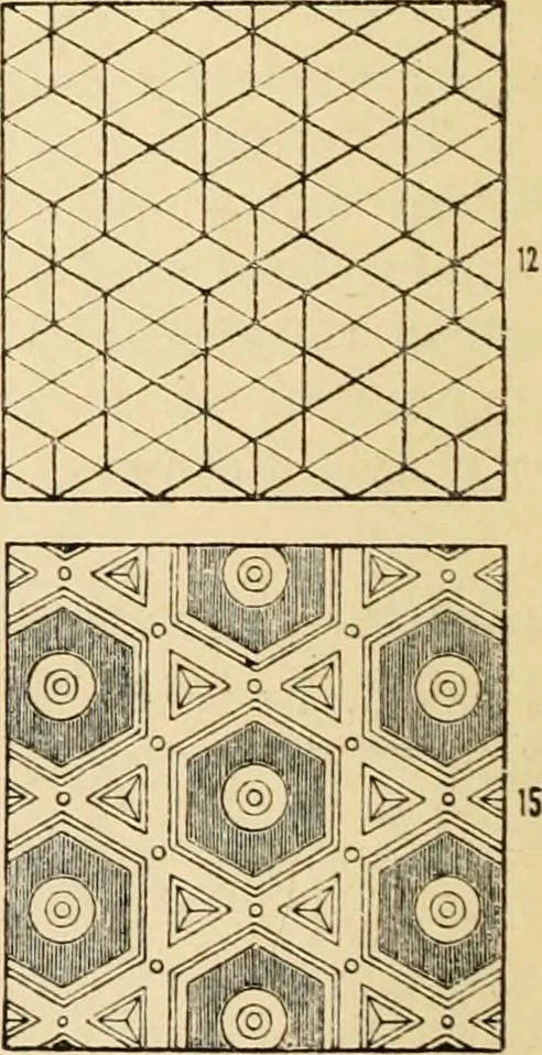 An illustration from Handbook of ornament; a grammar of art, industrial and architectural designing in all its branches, for practical as well as theoretical use, 1900, leaf 24