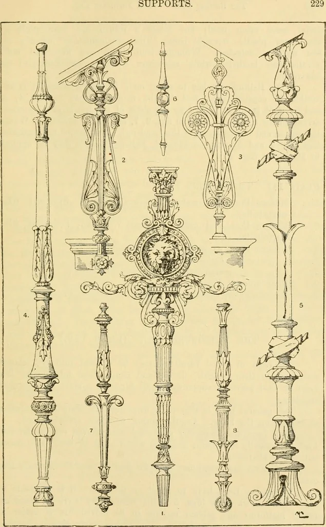 An illustration from Handbook of ornament; a grammar of art, industrial and architectural designing in all its branches, for practical as well as theoretical use, 1900, leaf 243