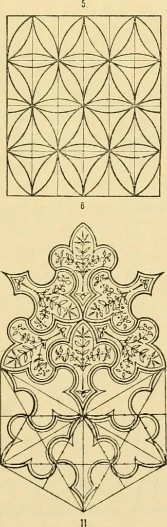 An illustration from Handbook of ornament; a grammar of art, industrial and architectural designing in all its branches, for practical as well as theoretical use, 1900, leaf 25