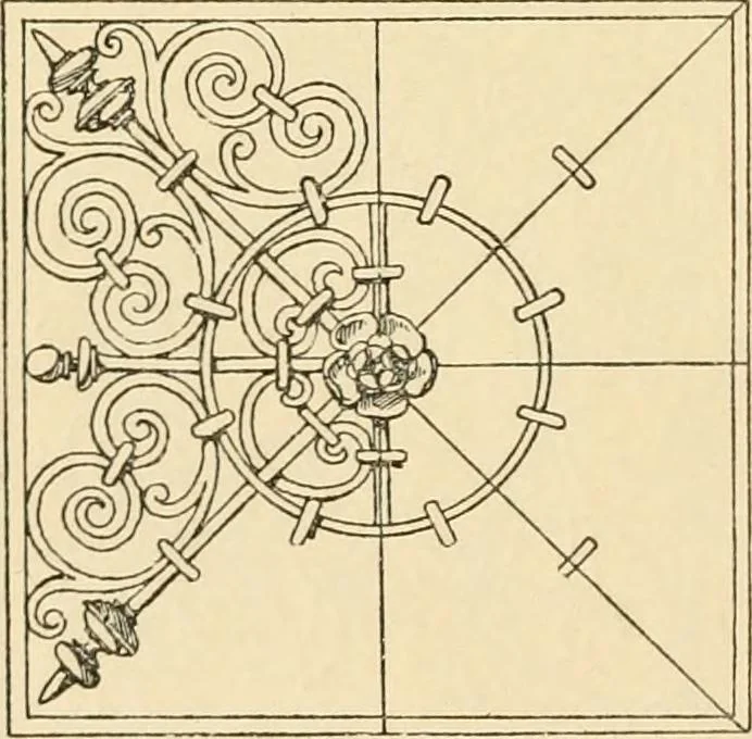 An illustration from Handbook of ornament; a grammar of art, industrial and architectural designing in all its branches, for practical as well as theoretical use, 1900, leaf 268