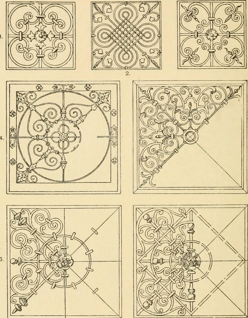 An illustration from Handbook of ornament; a grammar of art, industrial and architectural designing in all its branches, for practical as well as theoretical use, 1900, leaf 268