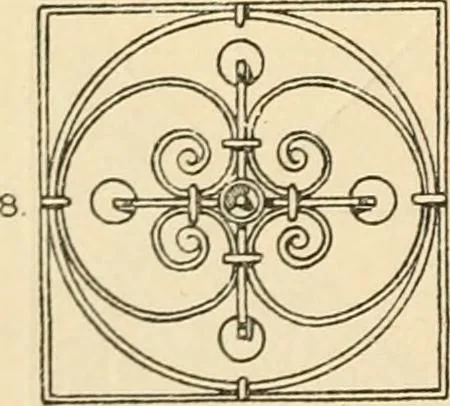 An illustration from Handbook of ornament; a grammar of art, industrial and architectural designing in all its branches, for practical as well as theoretical use, 1900, leaf 268