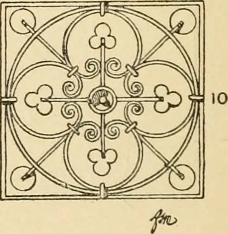 An illustration from Handbook of ornament; a grammar of art, industrial and architectural designing in all its branches, for practical as well as theoretical use, 1900, leaf 268