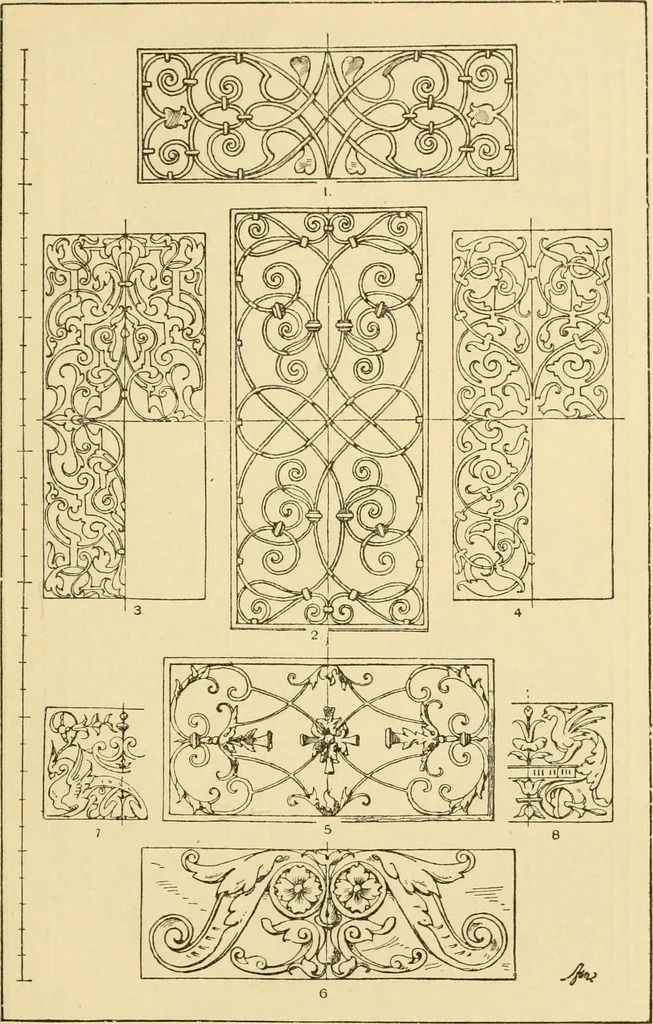 An illustration from Handbook of ornament; a grammar of art, industrial and architectural designing in all its branches, for practical as well as theoretical use, 1900, leaf 279