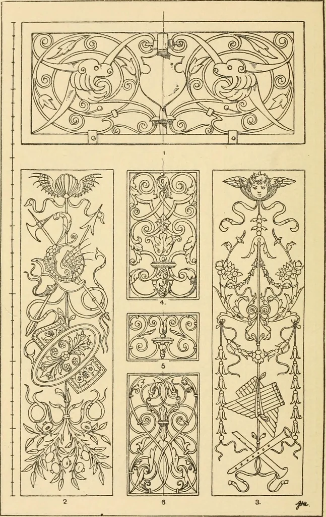 An illustration from Handbook of ornament; a grammar of art, industrial and architectural designing in all its branches, for practical as well as theoretical use, 1900, leaf 280