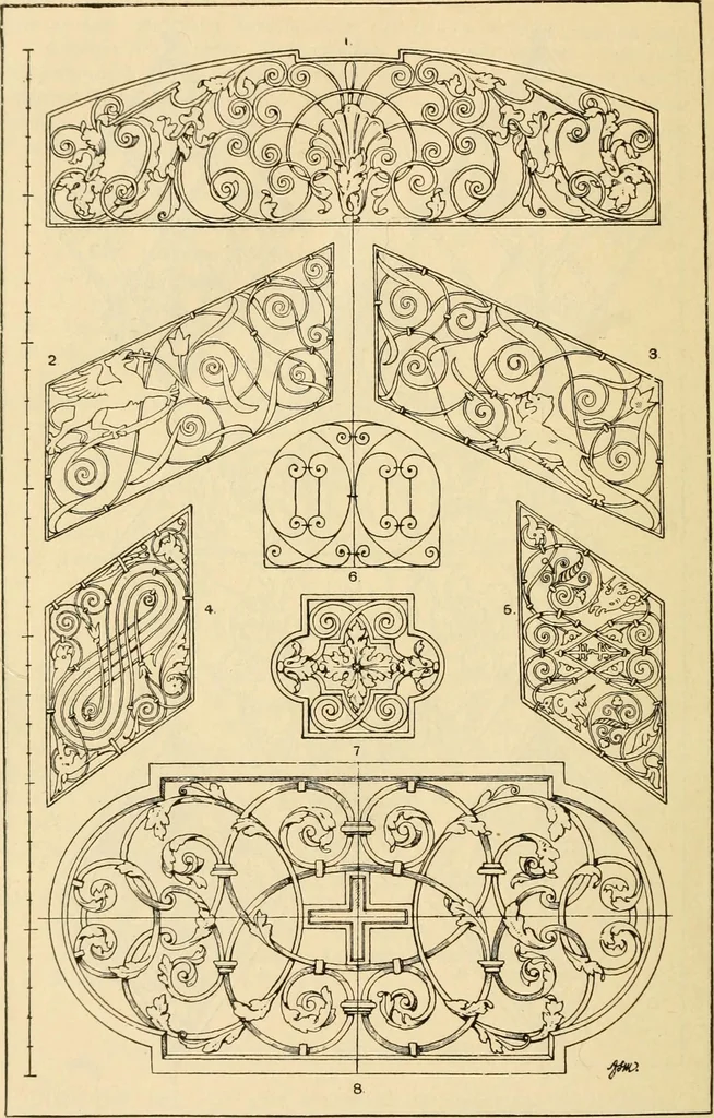 An illustration from Handbook of ornament; a grammar of art, industrial and architectural designing in all its branches, for practical as well as theoretical use, 1900, leaf 288