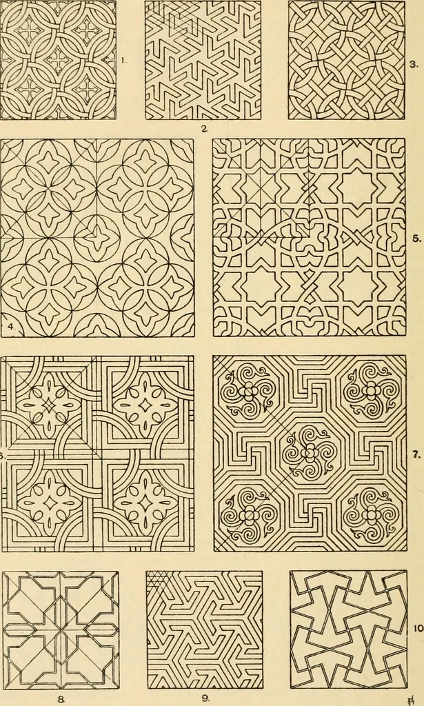 An illustration from Handbook of ornament; a grammar of art, industrial and architectural designing in all its branches, for practical as well as theoretical use, 1900, leaf 294
