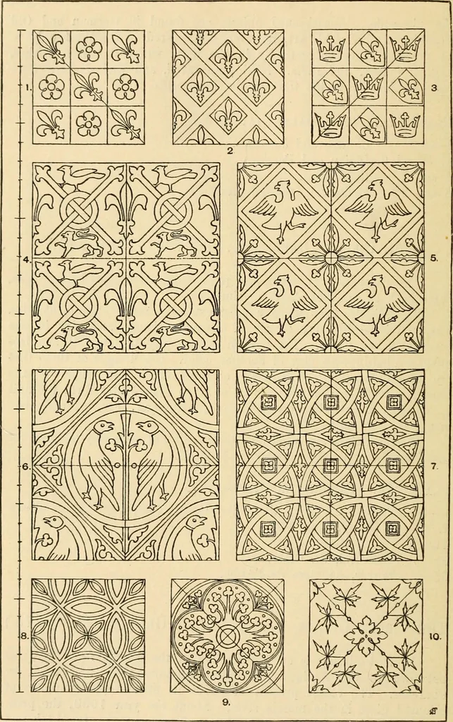 An illustration from Handbook of ornament; a grammar of art, industrial and architectural designing in all its branches, for practical as well as theoretical use, 1900, leaf 298