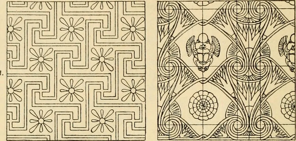 An illustration from Handbook of ornament; a grammar of art, industrial and architectural designing in all its branches, for practical as well as theoretical use, 1900, leaf 302