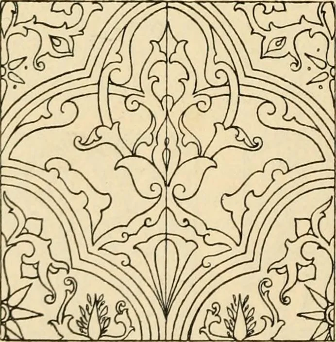 An illustration from Handbook of ornament; a grammar of art, industrial and architectural designing in all its branches, for practical as well as theoretical use, 1900, leaf 302