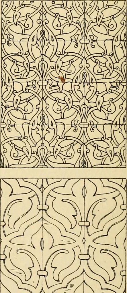 An illustration from Handbook of ornament; a grammar of art, industrial and architectural designing in all its branches, for practical as well as theoretical use, 1900, leaf 302