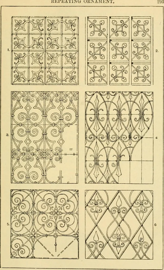 An illustration from Handbook of ornament; a grammar of art, industrial and architectural designing in all its branches, for practical as well as theoretical use, 1900, leaf 307