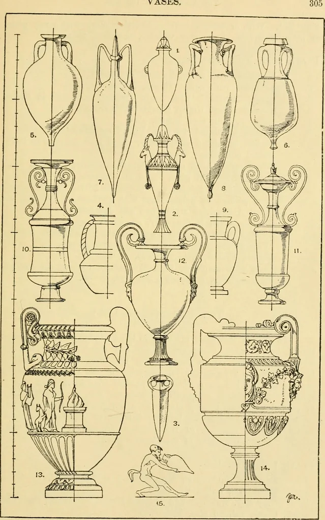 An illustration from Handbook of ornament; a grammar of art, industrial and architectural designing in all its branches, for practical as well as theoretical use, 1900, leaf 319
