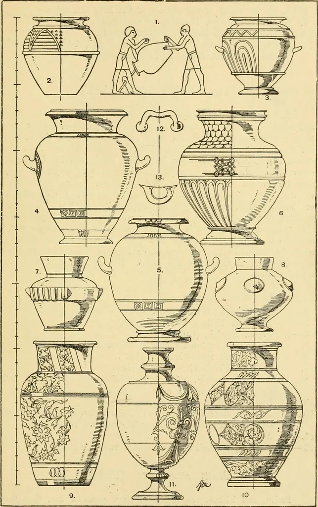 An illustration from Handbook of ornament; a grammar of art, industrial and architectural designing in all its branches, for practical as well as theoretical use, 1900, leaf 321