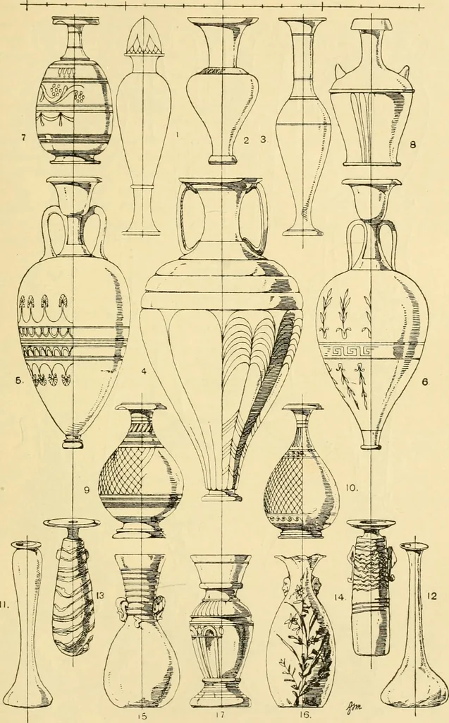 An illustration from Handbook of ornament; a grammar of art, industrial and architectural designing in all its branches, for practical as well as theoretical use, 1900, leaf 327