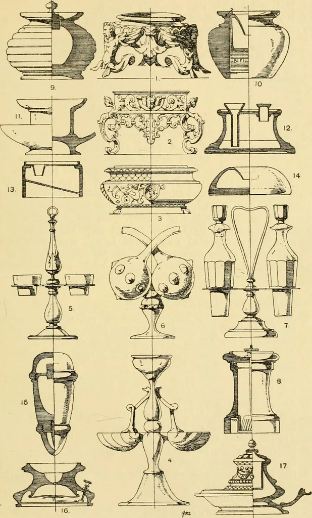 An illustration from Handbook of ornament; a grammar of art, industrial and architectural designing in all its branches, for practical as well as theoretical use, 1900, leaf 331