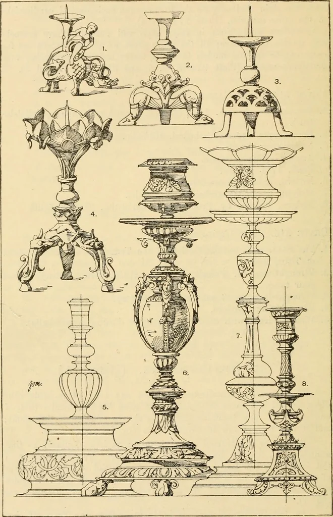 An illustration from Handbook of ornament; a grammar of art, industrial and architectural designing in all its branches, for practical as well as theoretical use, 1900, leaf 382