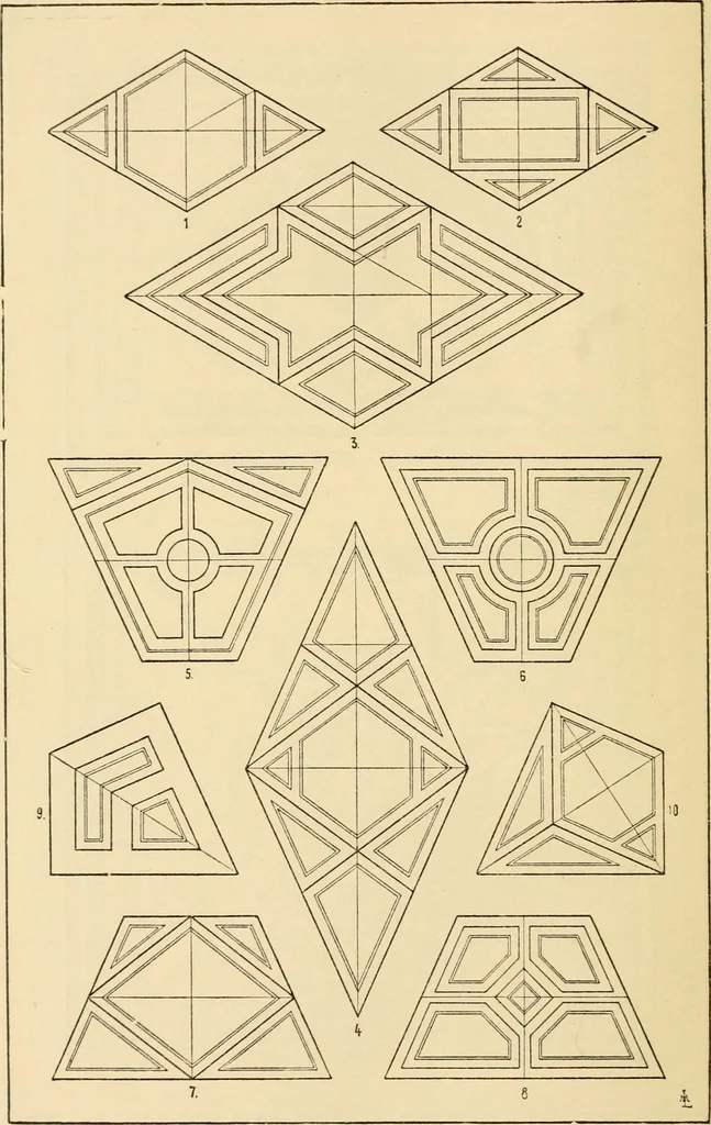 An illustration from Handbook of ornament; a grammar of art, industrial and architectural designing in all its branches, for practical as well as theoretical use, 1900, leaf 40