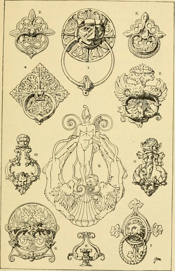 An illustration from Handbook of ornament; a grammar of art, industrial and architectural designing in all its branches, for practical as well as theoretical use, 1900, leaf 423