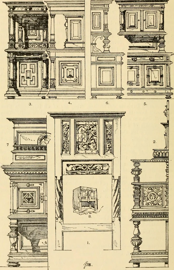 An illustration from Handbook of ornament; a grammar of art, industrial and architectural designing in all its branches, for practical as well as theoretical use, 1900, leaf 462