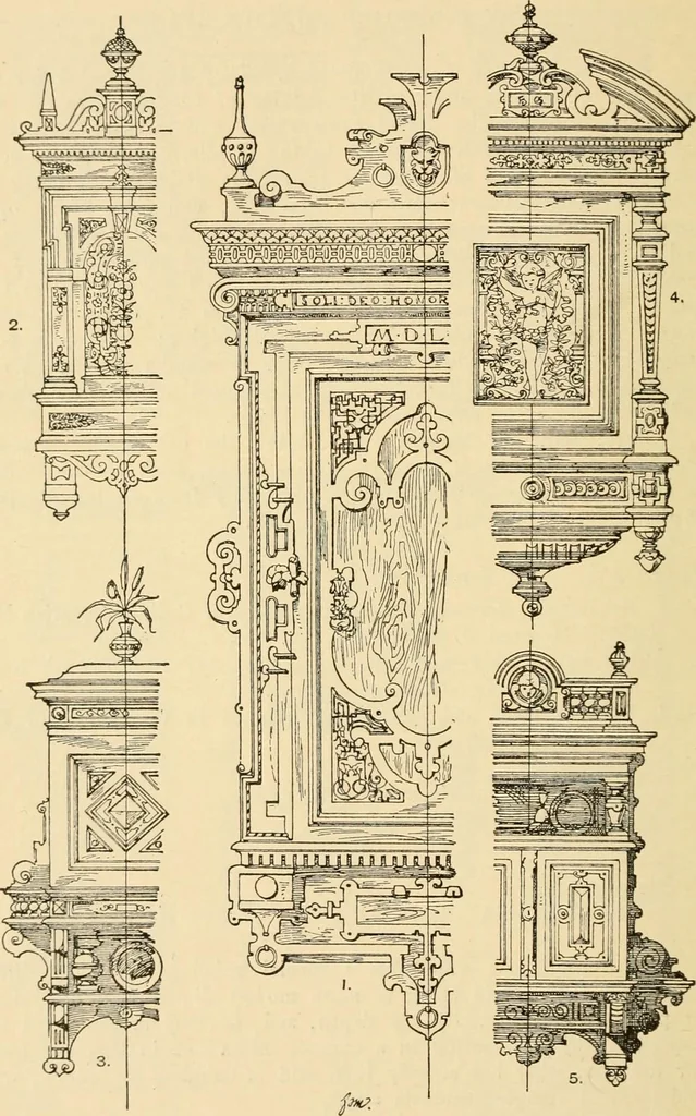 An illustration from Handbook of ornament; a grammar of art, industrial and architectural designing in all its branches, for practical as well as theoretical use, 1900, leaf 464