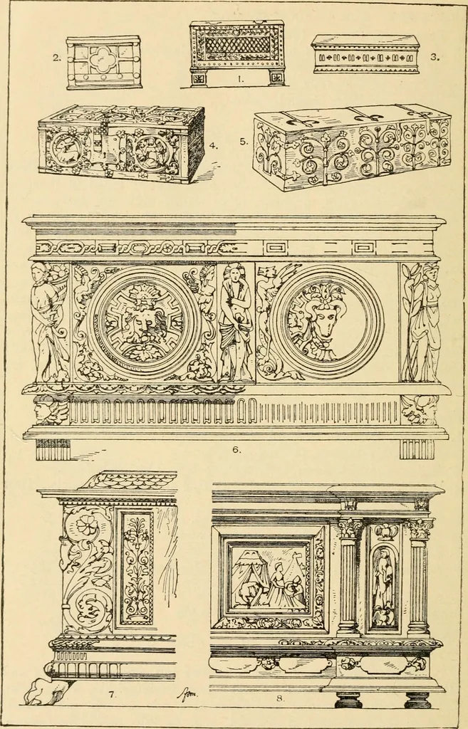 An illustration from Handbook of ornament; a grammar of art, industrial and architectural designing in all its branches, for practical as well as theoretical use, 1900, leaf 466