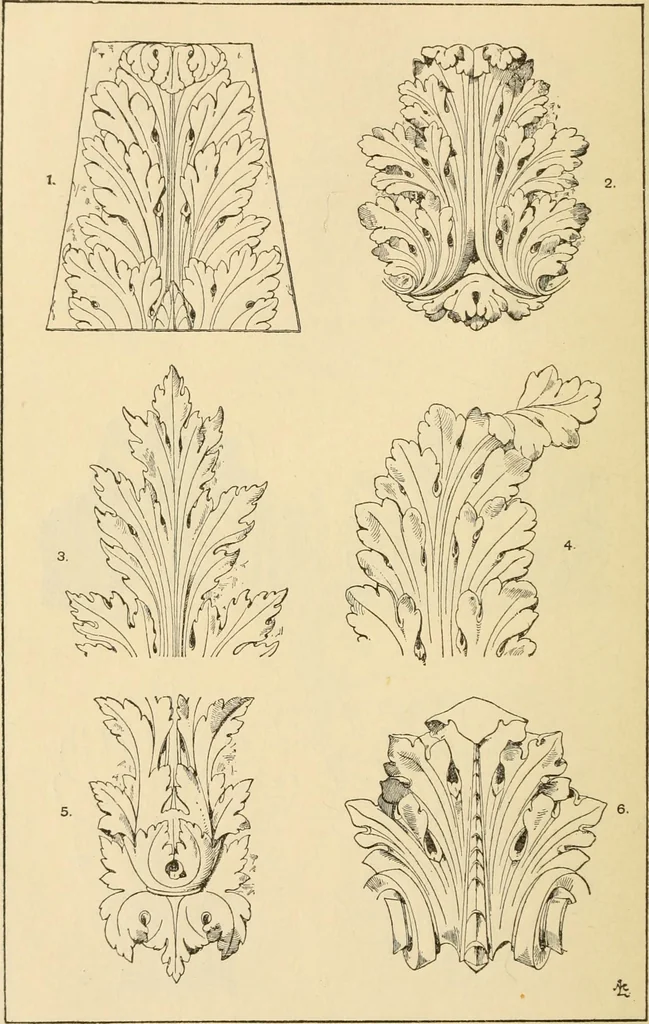 An illustration from Handbook of ornament; a grammar of art, industrial and architectural designing in all its branches, for practical as well as theoretical use, 1900, leaf 52