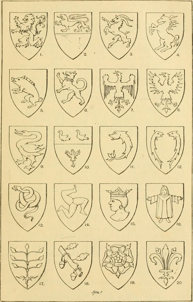 An illustration from Handbook of ornament; a grammar of art, industrial and architectural designing in all its branches, for practical as well as theoretical use, 1900, leaf 525