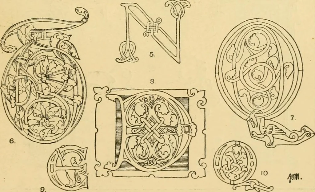 An illustration from Handbook of ornament; a grammar of art, industrial and architectural designing in all its branches, for practical as well as theoretical use, 1900, leaf 545