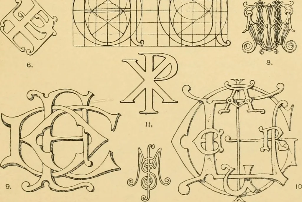 An illustration from Handbook of ornament; a grammar of art, industrial and architectural designing in all its branches, for practical as well as theoretical use, 1900, leaf 555
