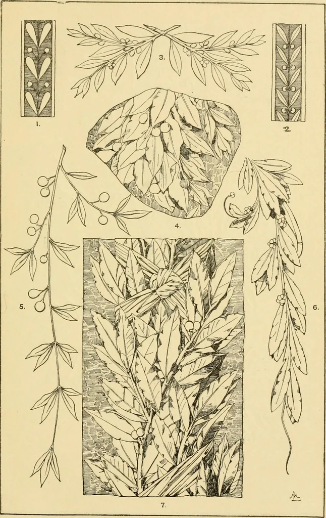 An illustration from Handbook of ornament; a grammar of art, industrial and architectural designing in all its branches, for practical as well as theoretical use, 1900, leaf 59