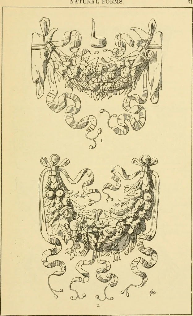 An illustration from Handbook of ornament; a grammar of art, industrial and architectural designing in all its branches, for practical as well as theoretical use, 1900, leaf 75