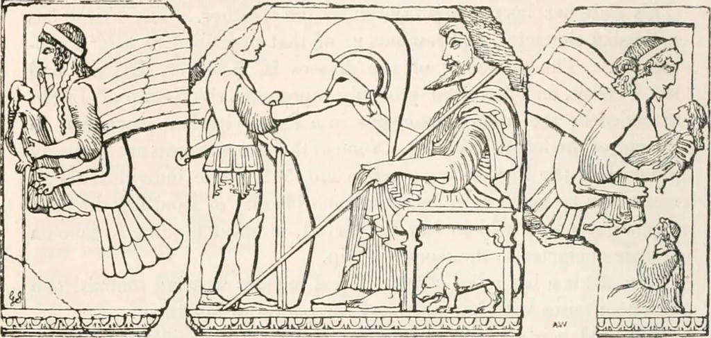 An illustration from Handbook to the antiquities in the British Museum : being a description of the remains of Greek, Assyrian, Egyptian and Etruscan art preserved there, with numerous illustrations, 1851, leaf 170