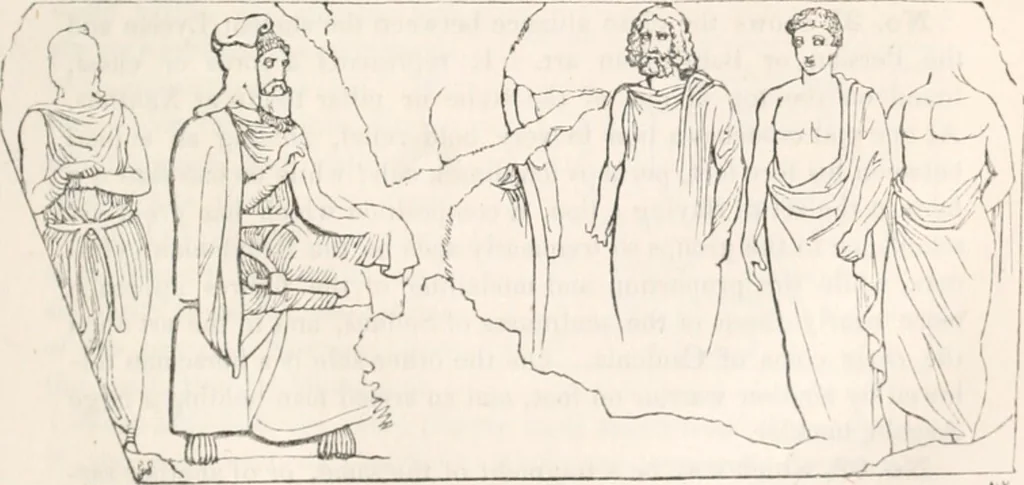 An illustration from Handbook to the antiquities in the British Museum : being a description of the remains of Greek, Assyrian, Egyptian and Etruscan art preserved there, with numerous illustrations, 1851, leaf 173