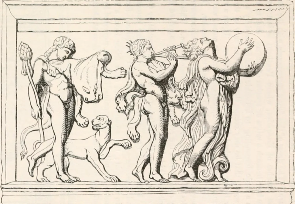 An illustration from Handbook to the antiquities in the British Museum : being a description of the remains of Greek, Assyrian, Egyptian and Etruscan art preserved there, with numerous illustrations, 1851, leaf 201