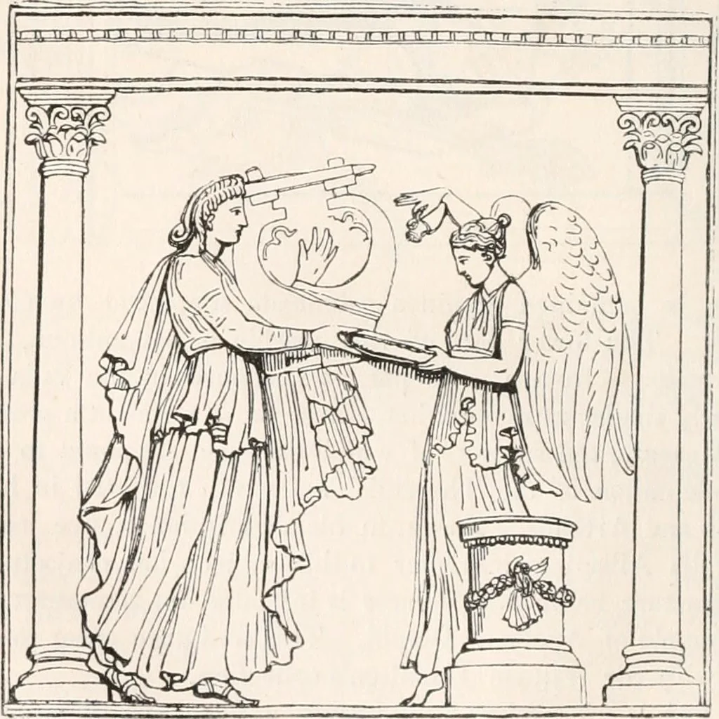 An illustration from Handbook to the antiquities in the British Museum : being a description of the remains of Greek, Assyrian, Egyptian and Etruscan art preserved there, with numerous illustrations, 1851, leaf 202