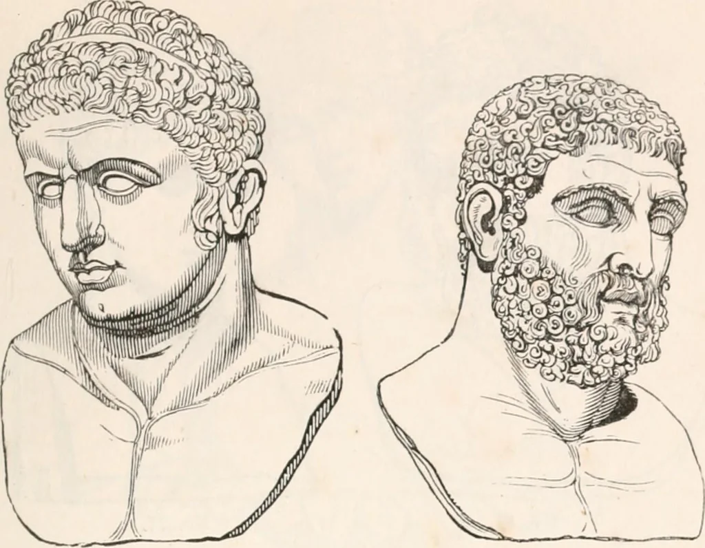 An illustration from Handbook to the antiquities in the British Museum : being a description of the remains of Greek, Assyrian, Egyptian and Etruscan art preserved there, with numerous illustrations, 1851, leaf 209