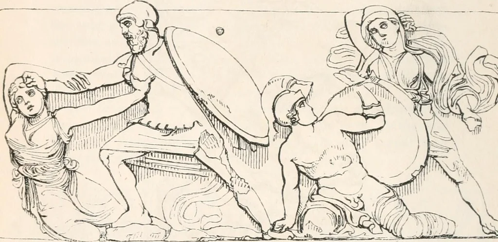 An illustration from Handbook to the antiquities in the British Museum : being a description of the remains of Greek, Assyrian, Egyptian and Etruscan art preserved there, with numerous illustrations, 1851, leaf 44