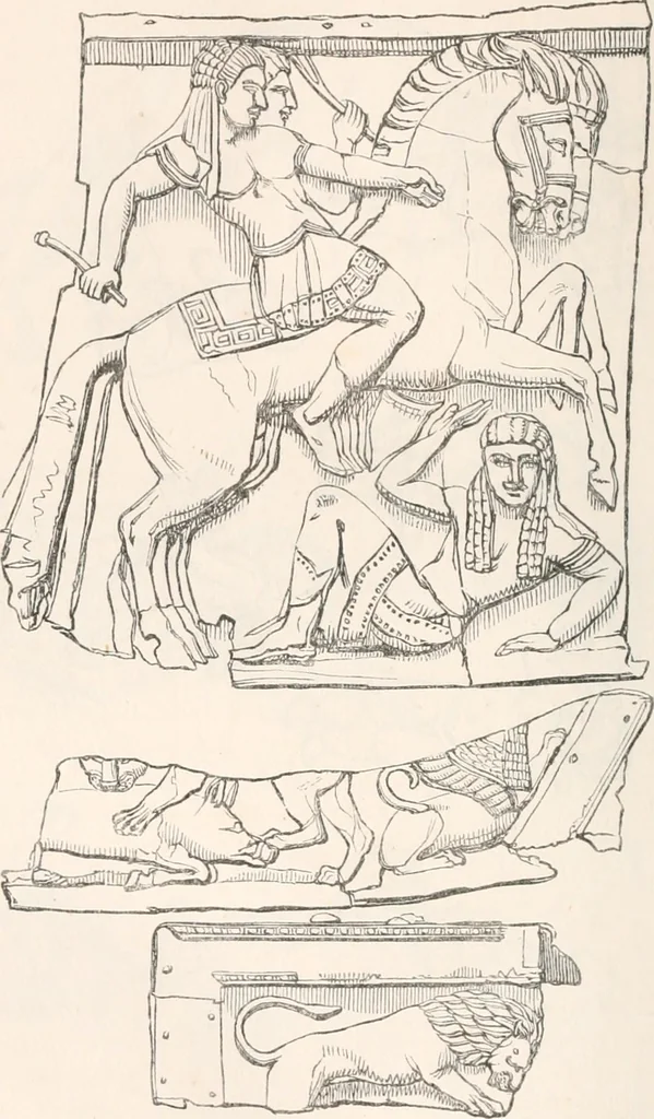 An illustration from Handbook to the antiquities in the British Museum : being a description of the remains of Greek, Assyrian, Egyptian and Etruscan art preserved there, with numerous illustrations, 1851, leaf 448