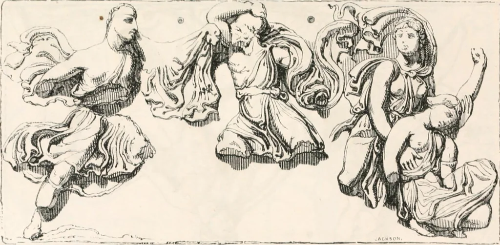 An illustration from Handbook to the antiquities in the British Museum : being a description of the remains of Greek, Assyrian, Egyptian and Etruscan art preserved there, with numerous illustrations, 1851, leaf 45