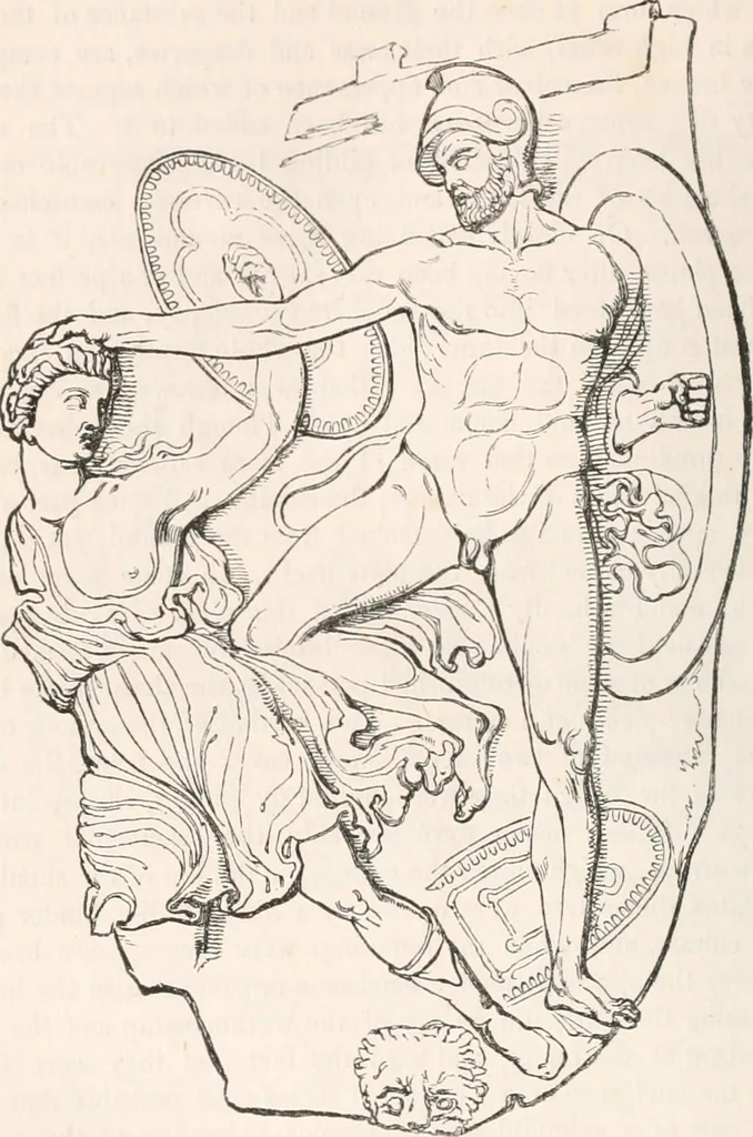 An illustration from Handbook to the antiquities in the British Museum : being a description of the remains of Greek, Assyrian, Egyptian and Etruscan art preserved there, with numerous illustrations, 1851, leaf 450