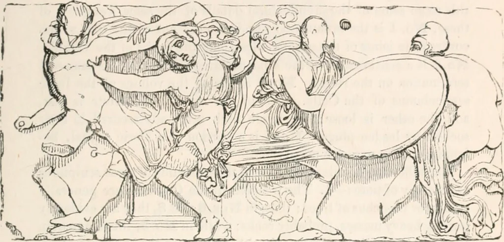 An illustration from Handbook to the antiquities in the British Museum : being a description of the remains of Greek, Assyrian, Egyptian and Etruscan art preserved there, with numerous illustrations, 1851, leaf 47