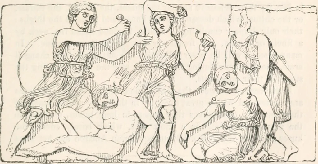 An illustration from Handbook to the antiquities in the British Museum : being a description of the remains of Greek, Assyrian, Egyptian and Etruscan art preserved there, with numerous illustrations, 1851, leaf 47