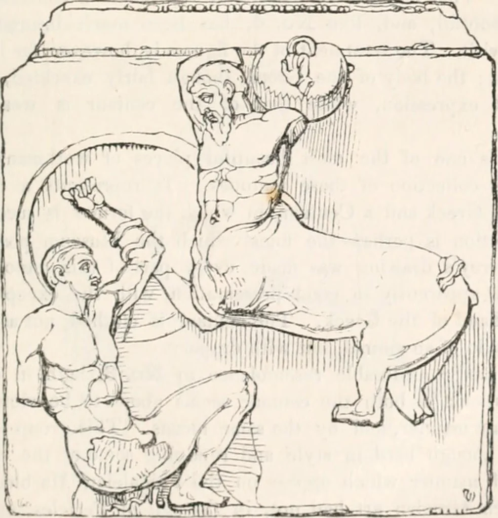An illustration from Handbook to the antiquities in the British Museum : being a description of the remains of Greek, Assyrian, Egyptian and Etruscan art preserved there, with numerous illustrations, 1851, leaf 69