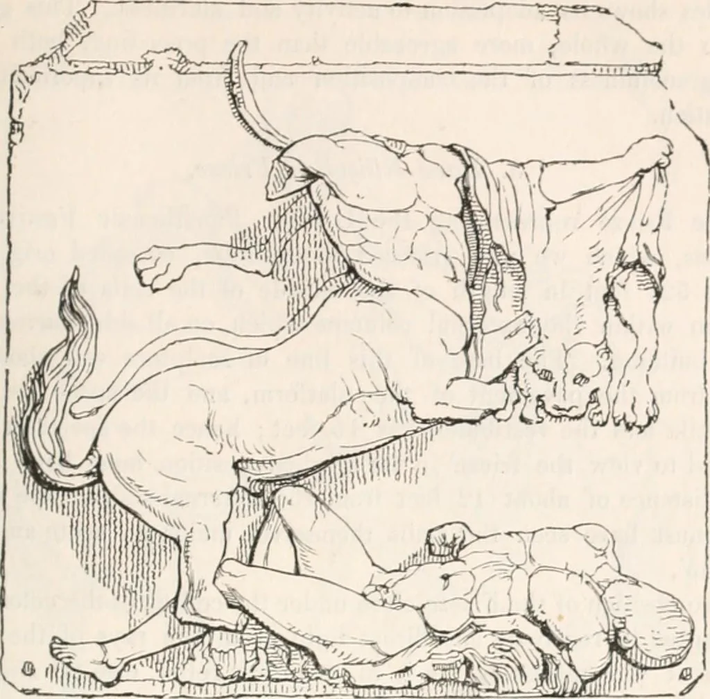An illustration from Handbook to the antiquities in the British Museum : being a description of the remains of Greek, Assyrian, Egyptian and Etruscan art preserved there, with numerous illustrations, 1851, leaf 75